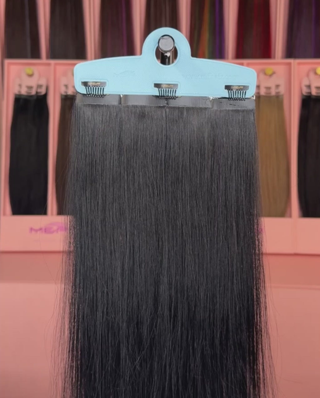 #18inchHairClipBlackHairExtension