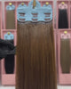 Hair Extensions – S18 Small Bundle (Sizes A + B + C), Color 4# Light Brown | 18-Inch Clip-In Extensions