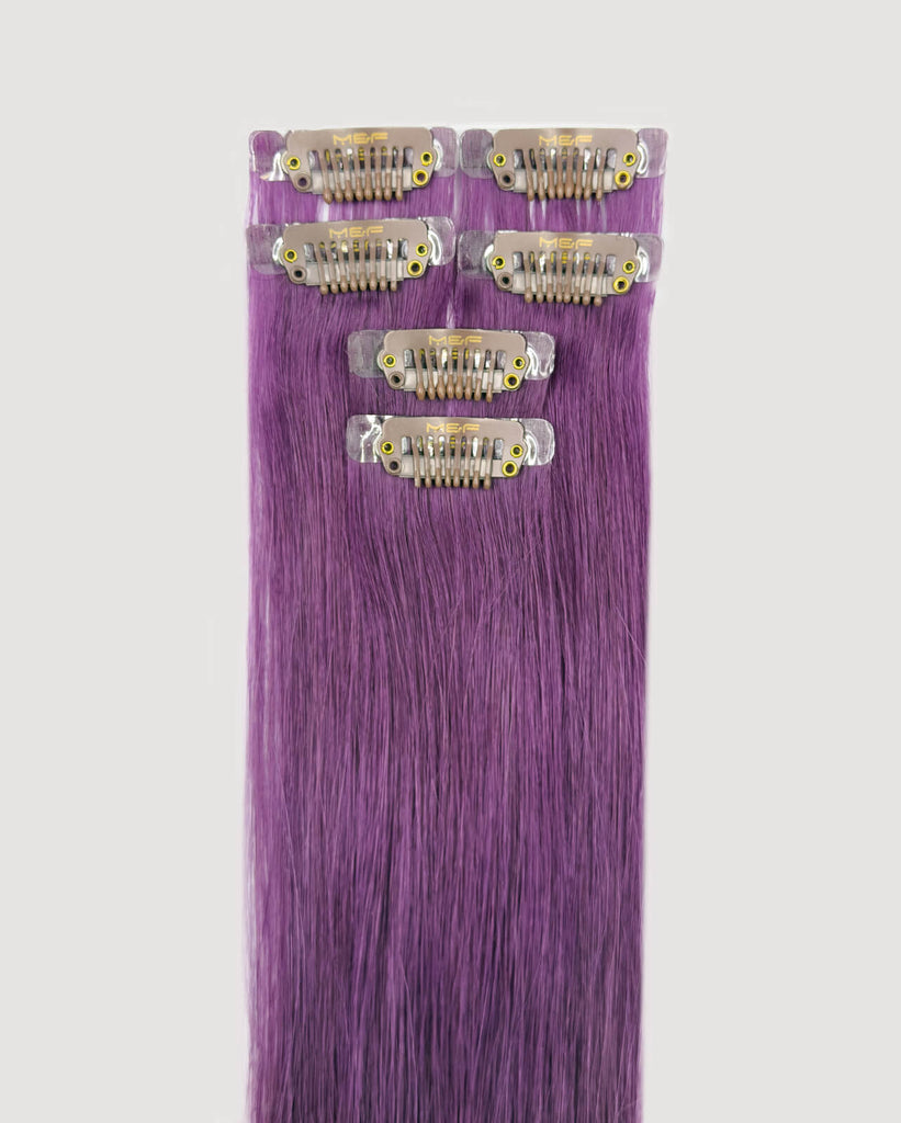 Rainbow Color Highlight Extensions – MQ14 Dusty Plum | Clip - In - M and F Hair Trading, L.L.C.