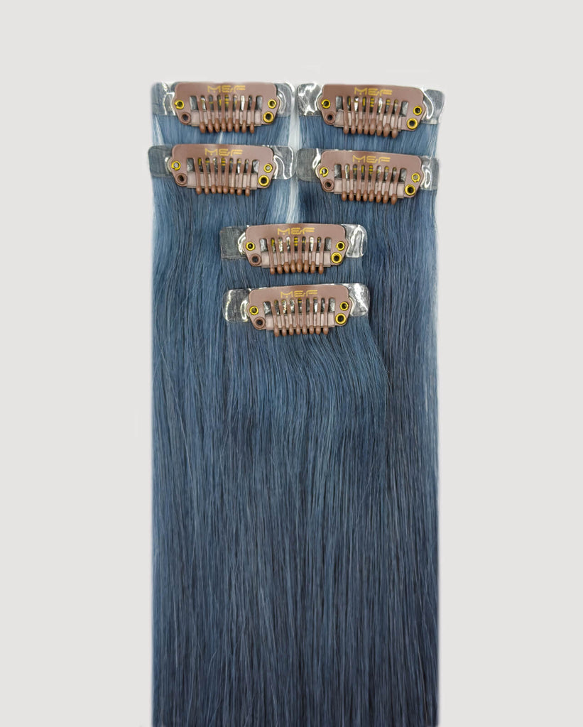 Rainbow Color Highlight Extensions – MQ14 Eucalyptus Green | Clip - In - M and F Hair Trading, L.L.C.