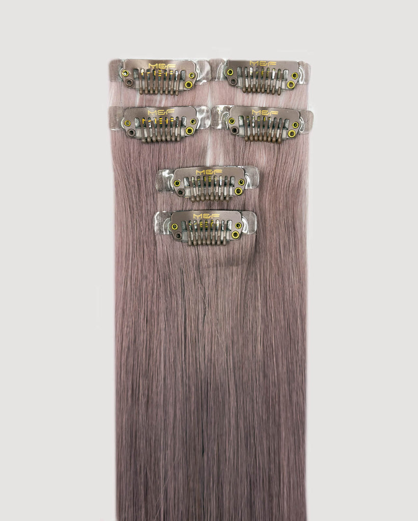 Rainbow Color Highlight Extensions – MQ14 Lilac Beige | Clip - In - M and F Hair Trading, L.L.C.