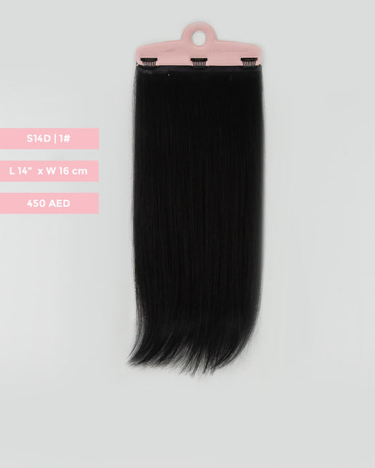 Short Hair Extension – S14D | 16cm Width Clip - In Piece - M and F Hair Trading, L.L.C.
