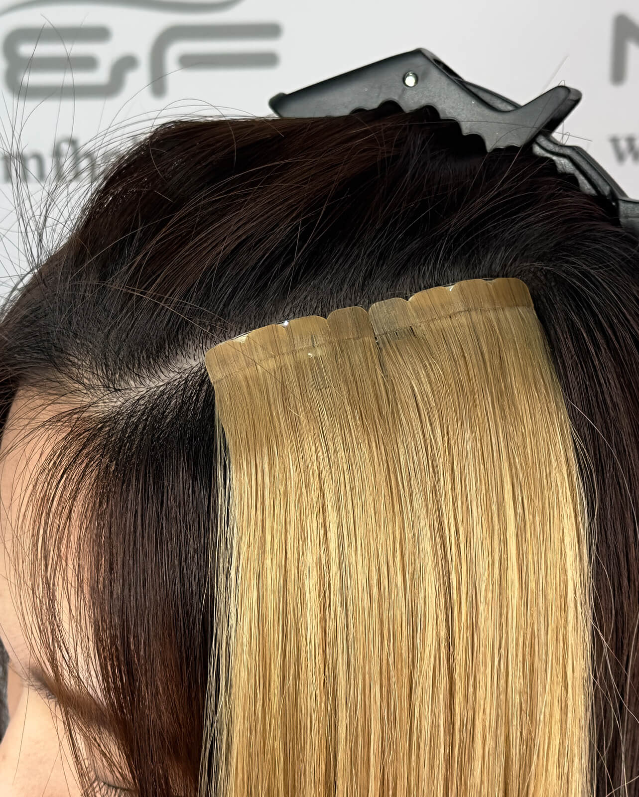 Quicklip Hair Extension Side Thickener | Caramel 8cm - M and F Hair Trading, L.L.C.