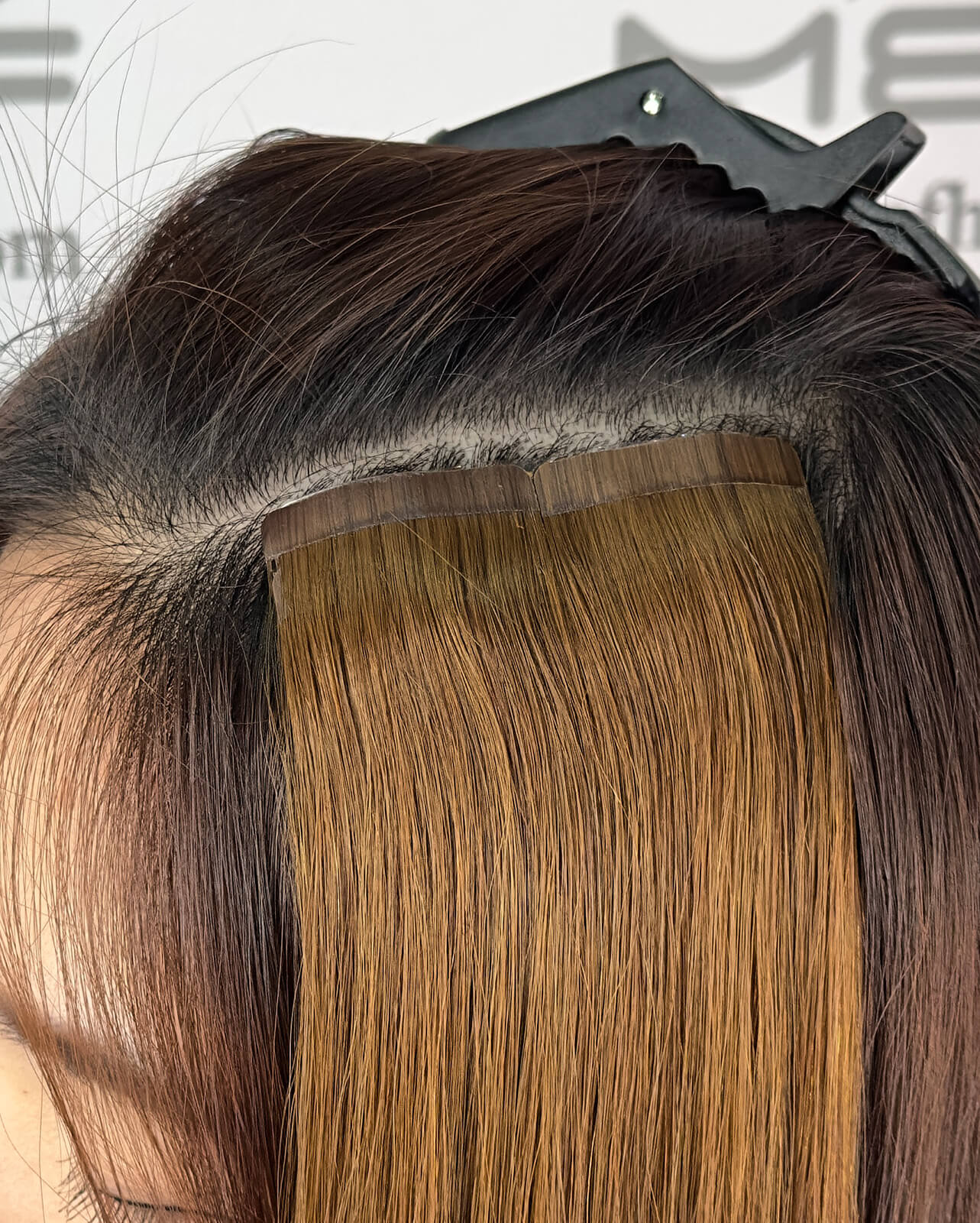 Quicklip Hair Extension Side Thickener | Light Brown 8cm - M and F Hair Trading, L.L.C.