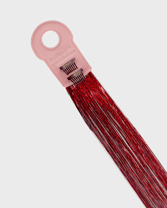 Tinsel Hair Extensions – T005 Crimson Beam - M and F Hair Trading, L.L.C.