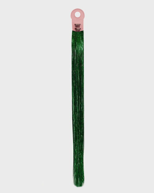 Tinsel Hair Extensions – T012 Emerald Spark - M and F Hair Trading, L.L.C.