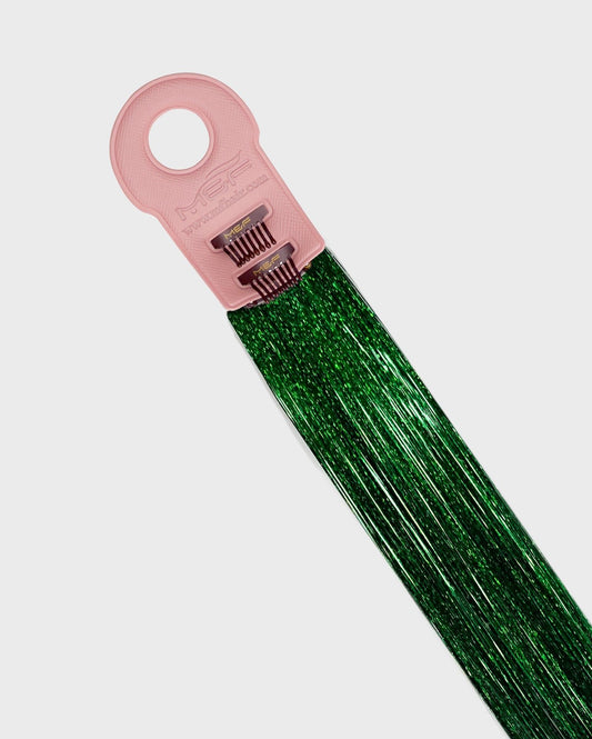 Tinsel Hair Extensions – T012 Emerald Spark - M and F Hair Trading, L.L.C.