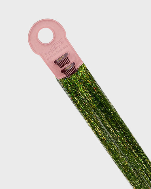 Tinsel Hair Extensions – T019 Lime Zest - M and F Hair Trading, L.L.C.