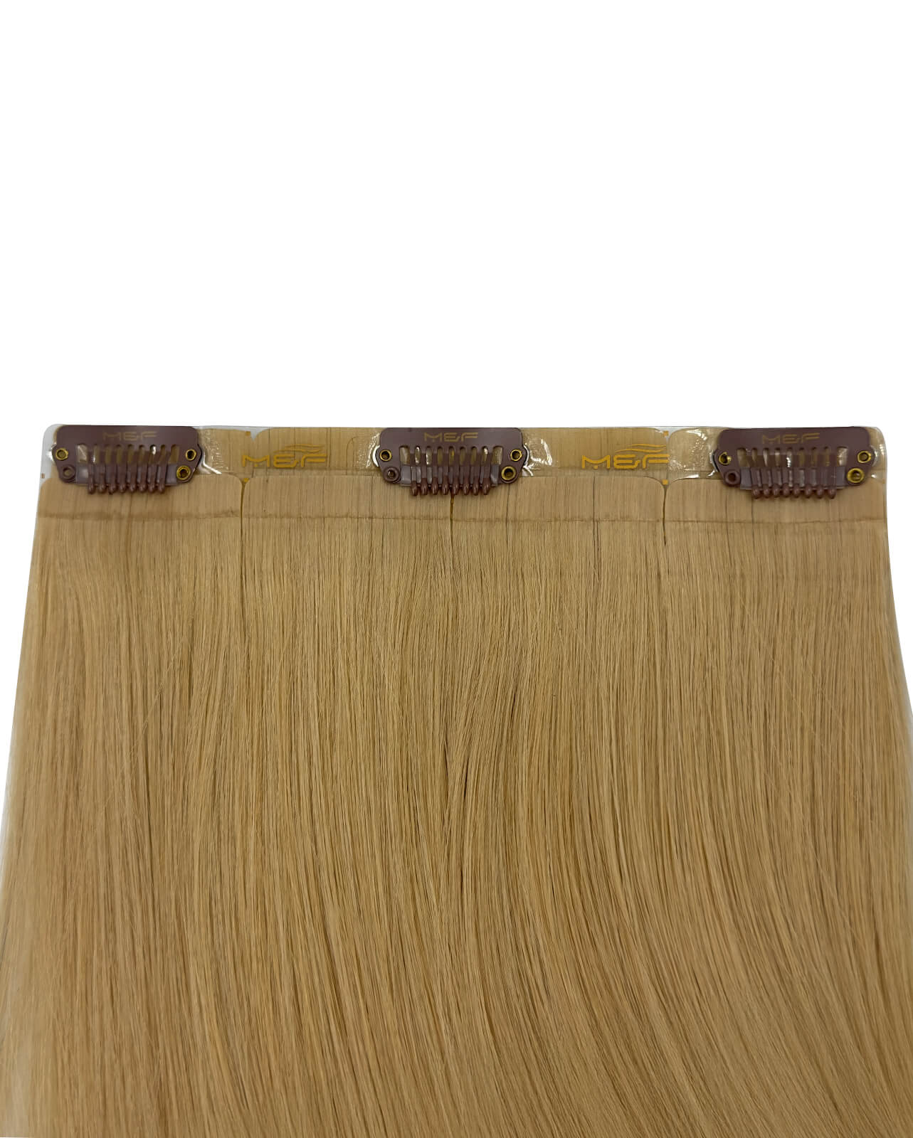 وصلة شعر متوسطة الحجم - S18D | أشقر رمادي | قطعة مشبك شعر بعرض 16 سم